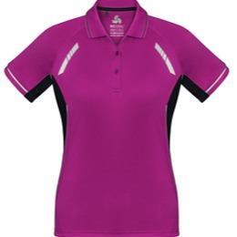 Mens Renegade Magenta/Black/Silver Polo