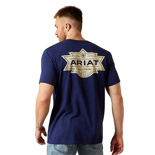 Ariat Men's Mesa Mofit Lockup SS Tee - Medieval Blue