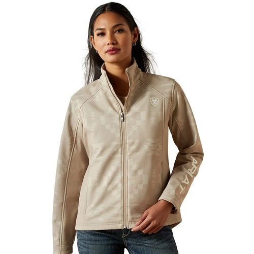 Ariat women's Logo Softshell print Jacket SW Cross Stitch