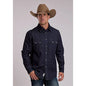 Stetson Men's Collection Long Sleeve Shirt/ Jacket - Solid Blue