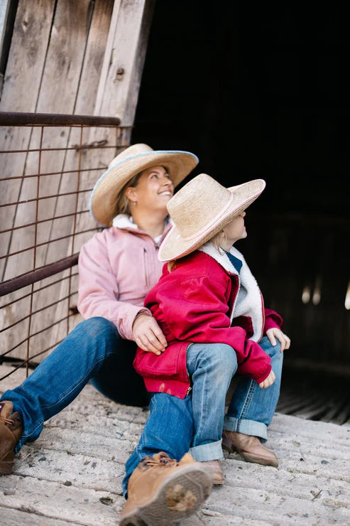 Just Country Junior Diamantina Sherpa Corduroy Jacket - Dusty Pink