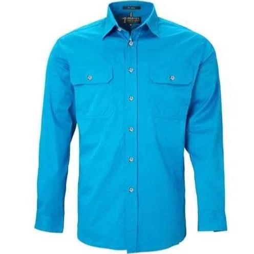 PILBARA Mens F/B L/S Azure