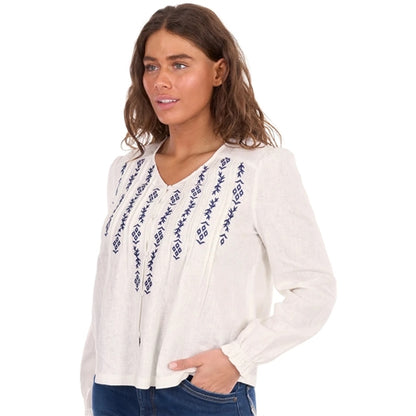 Women's Ava Long Sleeve Blouse - White