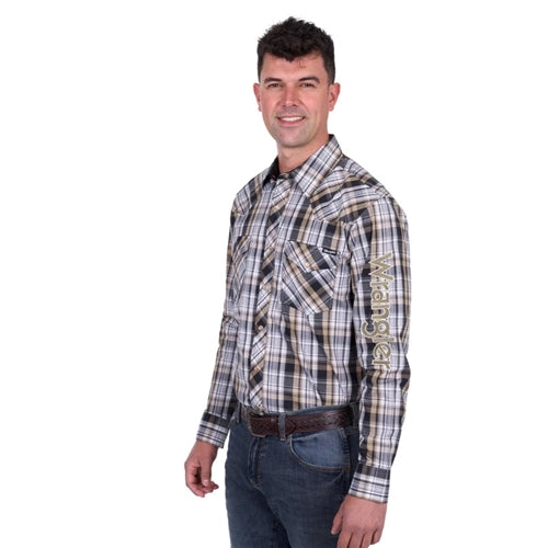 Wrangler Men's Joel Logo L/S Shirt