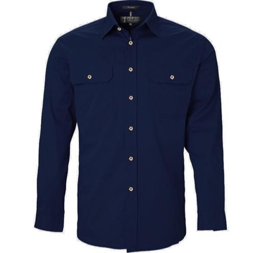 PILBARA L/S Mens F/B Navy