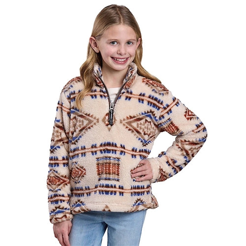 Roper Girls Outerwear Pullover - Brown
