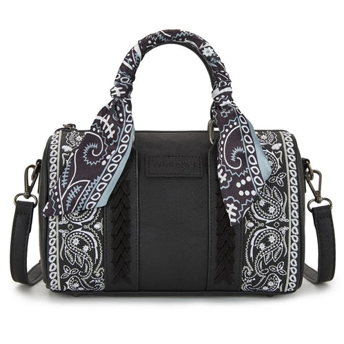 Wrangler Paisley Barrel Bag - Black