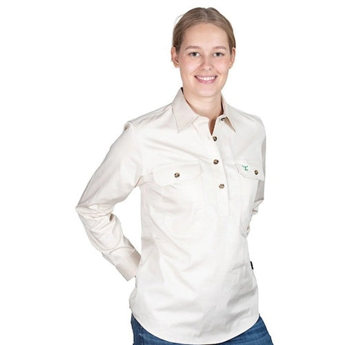 Just Country Women's Jahna Work shirt - Oat