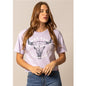 Kimes Ranch Ladies Bison Skull Tee - Lavender