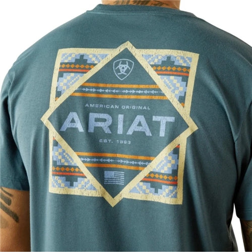 Ariat Men's Puebla SS Tee - Lagoon Green