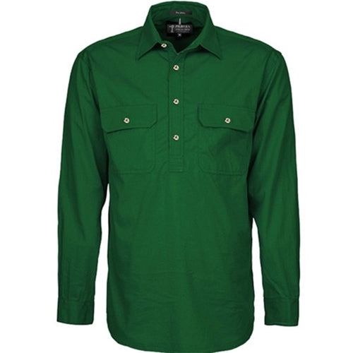 PILBARA Men's Closed front Green Work shirt