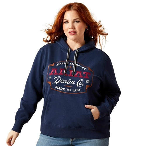 Ariat Women's Hoodie Emblem - Dress Blue