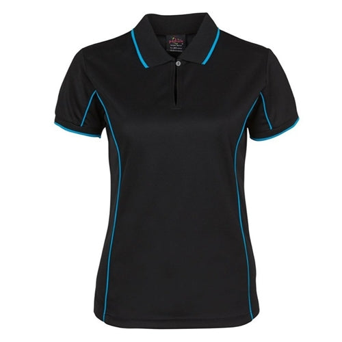 Podium Ladies Piping Polo - Black/Blue