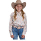 Roper Girls Five Star Collection Long Sleeve Shirt - Print White