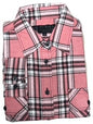 Kids Open Front Flannelette Shirt - Dusty Pink/Taupe