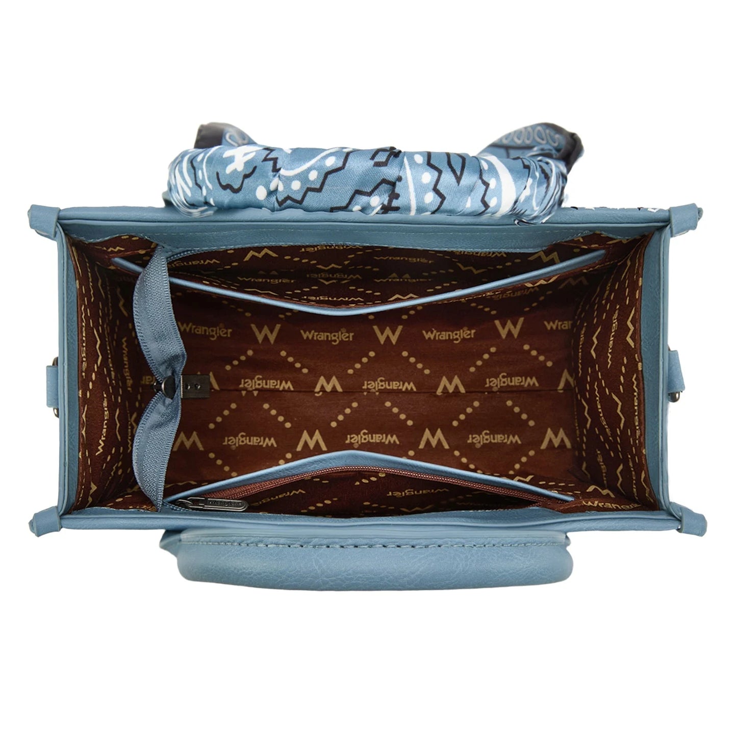 Wrangler Paisley Crossbody Tote Bag - Blue