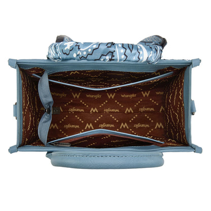 Wrangler Paisley Crossbody Tote Bag - Blue