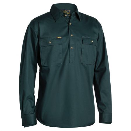 Bisley Closed Front L/S Shirt Bottle