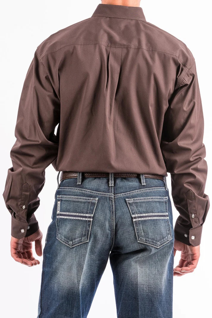 CINCH Classic Fit Brown L/S Shirt