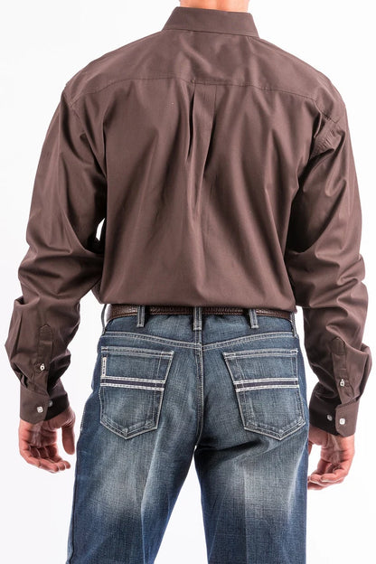 CINCH Classic Fit Brown L/S Shirt