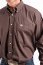 CINCH Classic Fit Brown L/S Shirt