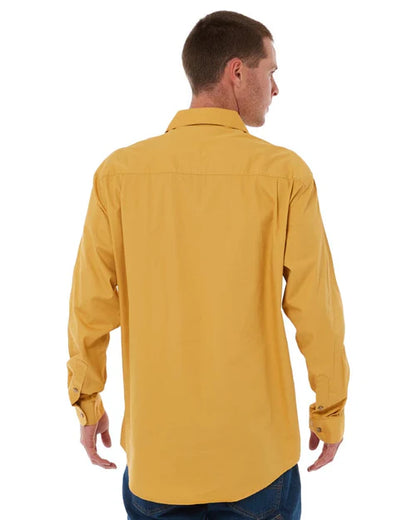 Pilbara Men's Closed Front L/S Shirt - Yellowstone