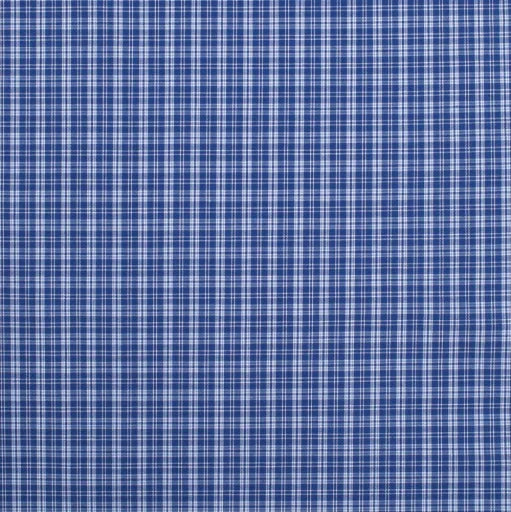 Just Country Austin Full Button Print Work Shirt - ULTRAMARINE Blue & White Mini Checks