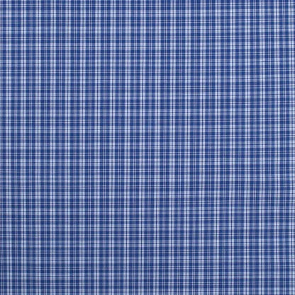 Just Country Austin Full Button Print Work Shirt - ULTRAMARINE Blue & White Mini Checks