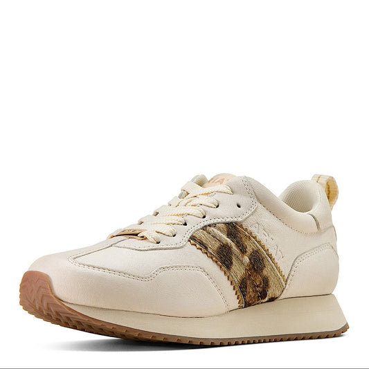 Ariat Women's Ranch Runner Bright Cream / Gilded Leopard Hair On