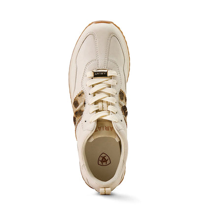 Ariat Women's Ranch Runner Bright Cream / Gilded Leopard Hair On