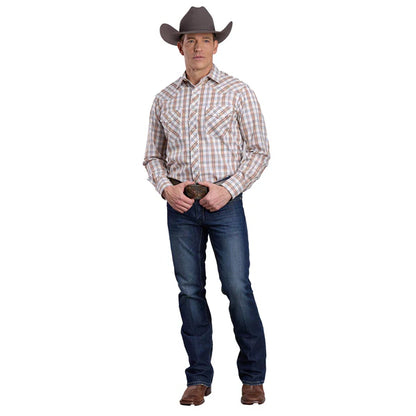 Roper Men's Karman Classic Collection LS Shirt - Plaid / White