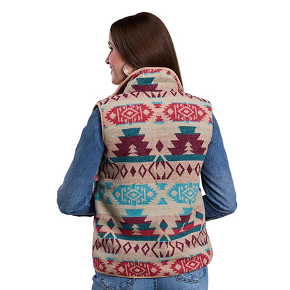Roper Women's Aztec Woven Vest - White