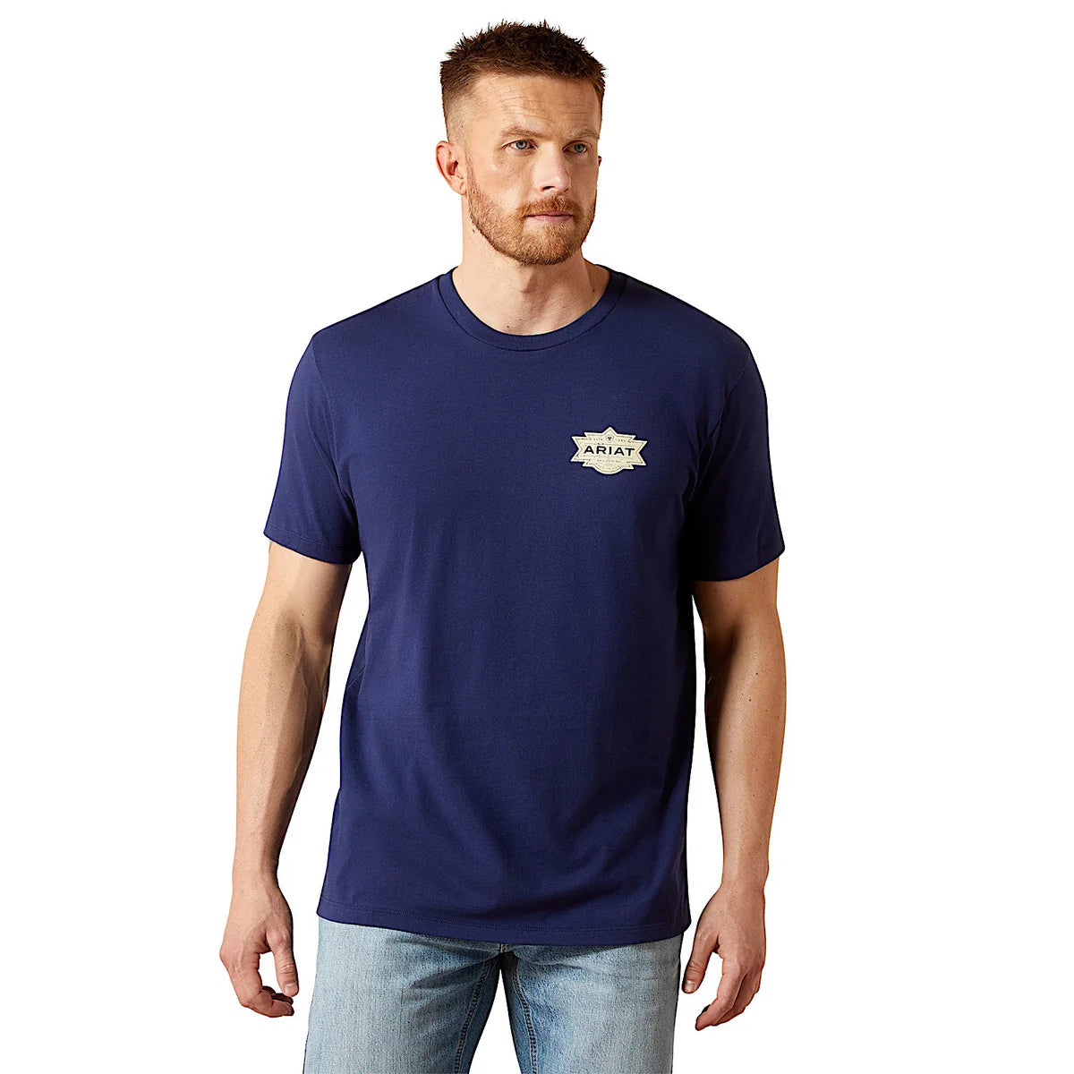 Ariat Men's Mesa Mofit Lockup SS Tee - Medieval Blue