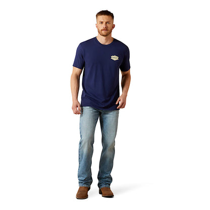 Ariat Men's Mesa Mofit Lockup SS Tee - Medieval Blue