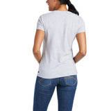 Ariat Ladies Authentic Logo S/S T-Shirt Heather Grey