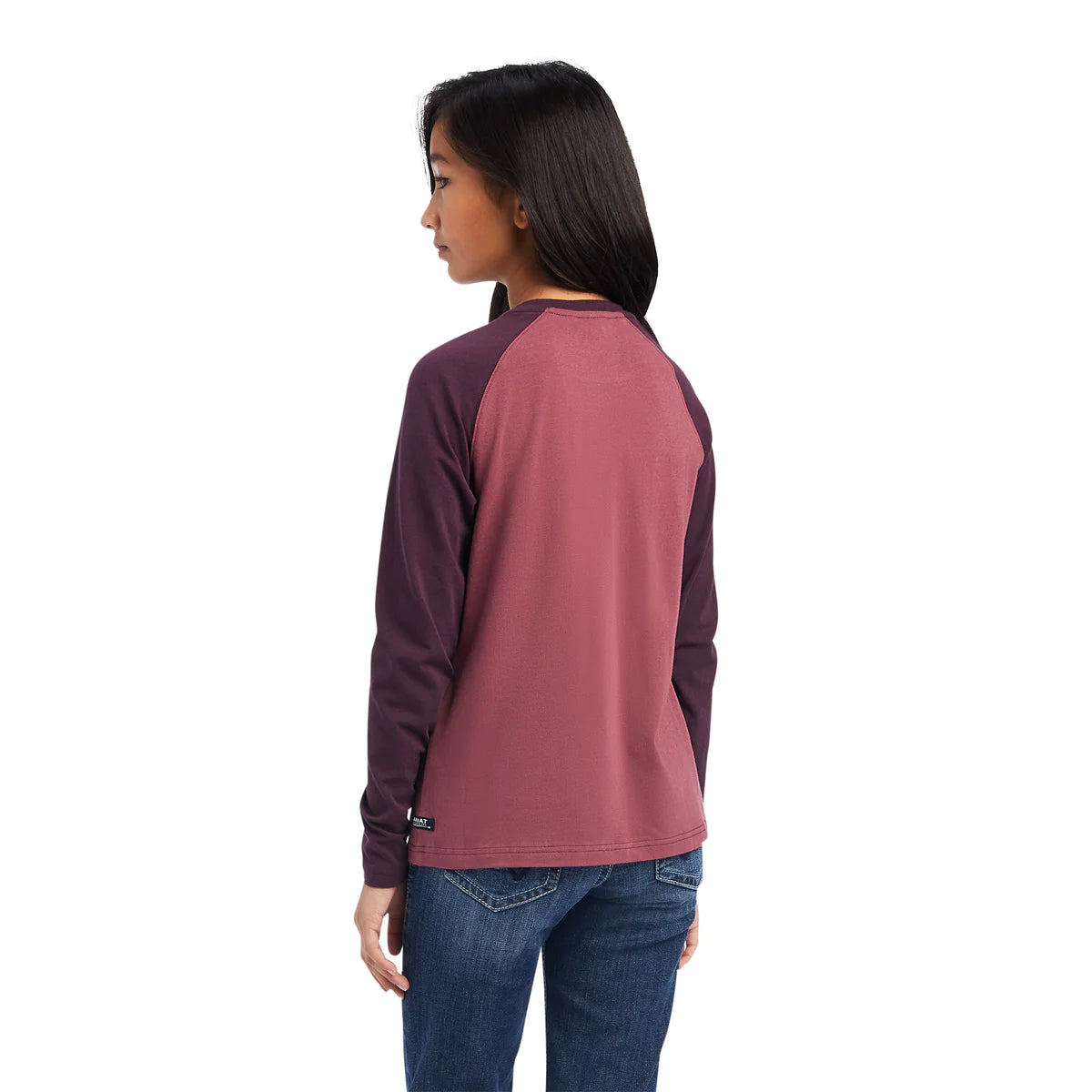 Ariat Youth Varsity T-Shirt - Mulberry/Nostalgia Rose