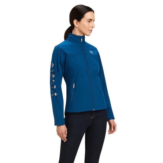 Ariat New Team Softshell Jacket - Hydra/Night Sky Blanket
