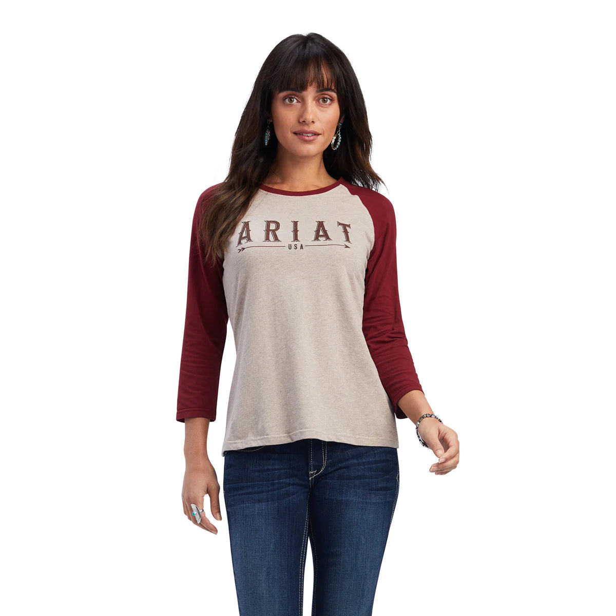 Ariat Real Arrow Classic Fit Shirt - Dark Oatmeal Heather