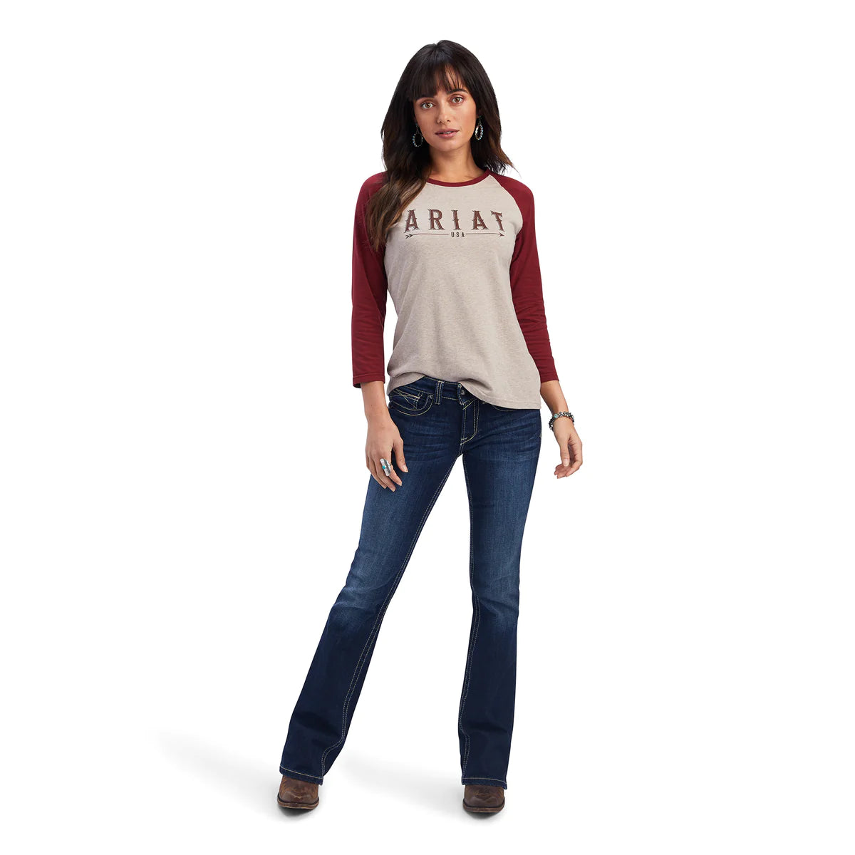 Ariat Real Arrow Classic Fit Shirt - Dark Oatmeal Heather