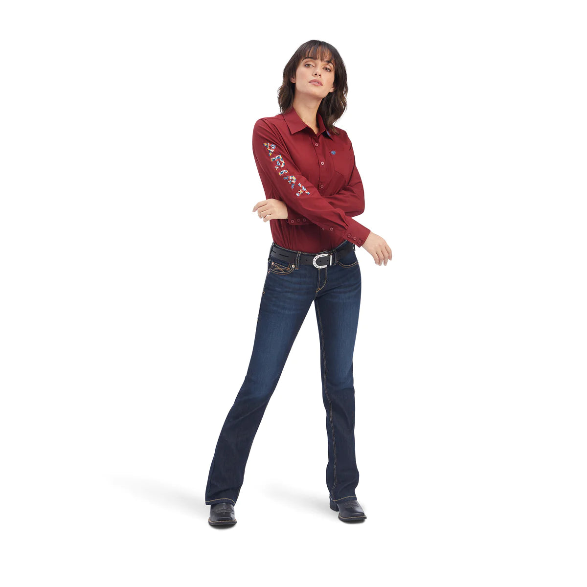 Ariat Team Kirby Stretch Shirt - Rouge Red