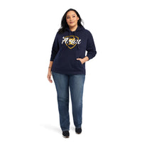 Ariat Real Shield Logo Hoodie - Navy Eclipse