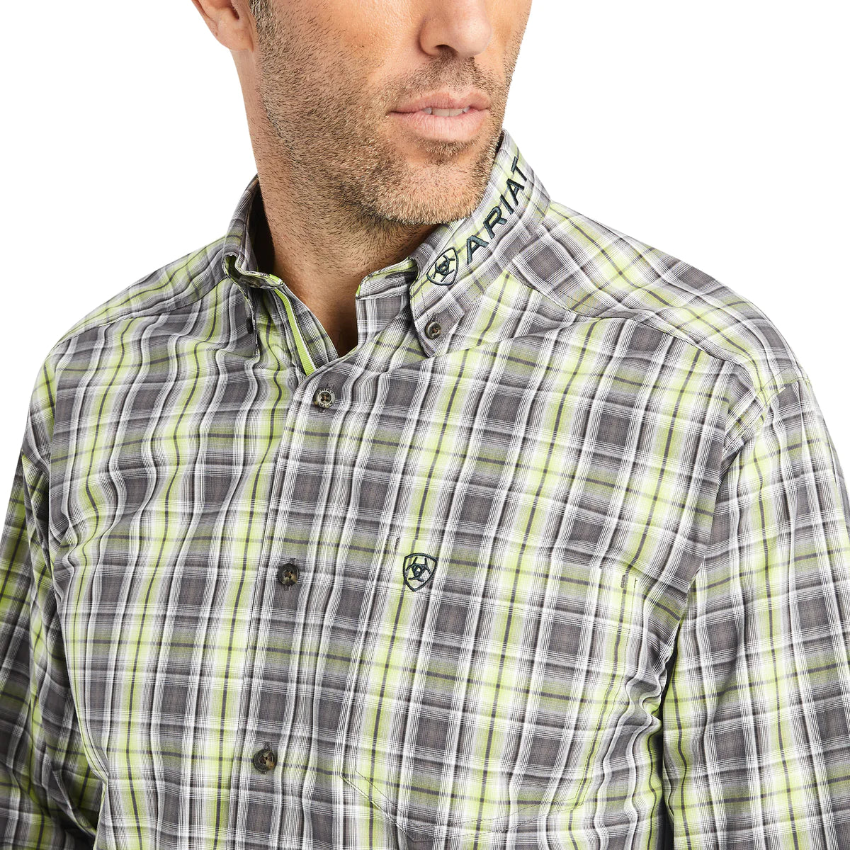 Ariat Mens Pro Series Team Mabry Classic Fit Shirt - Macaw Green