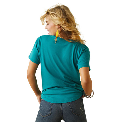 Ariat Spur Script Tee Teal Green Heather