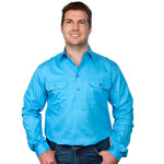 Just Country CAMERON 1/2 Button Work Shirts Sky