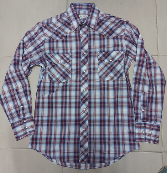 ROPER Men's shirt karman classic 55/45 Plaid Wine