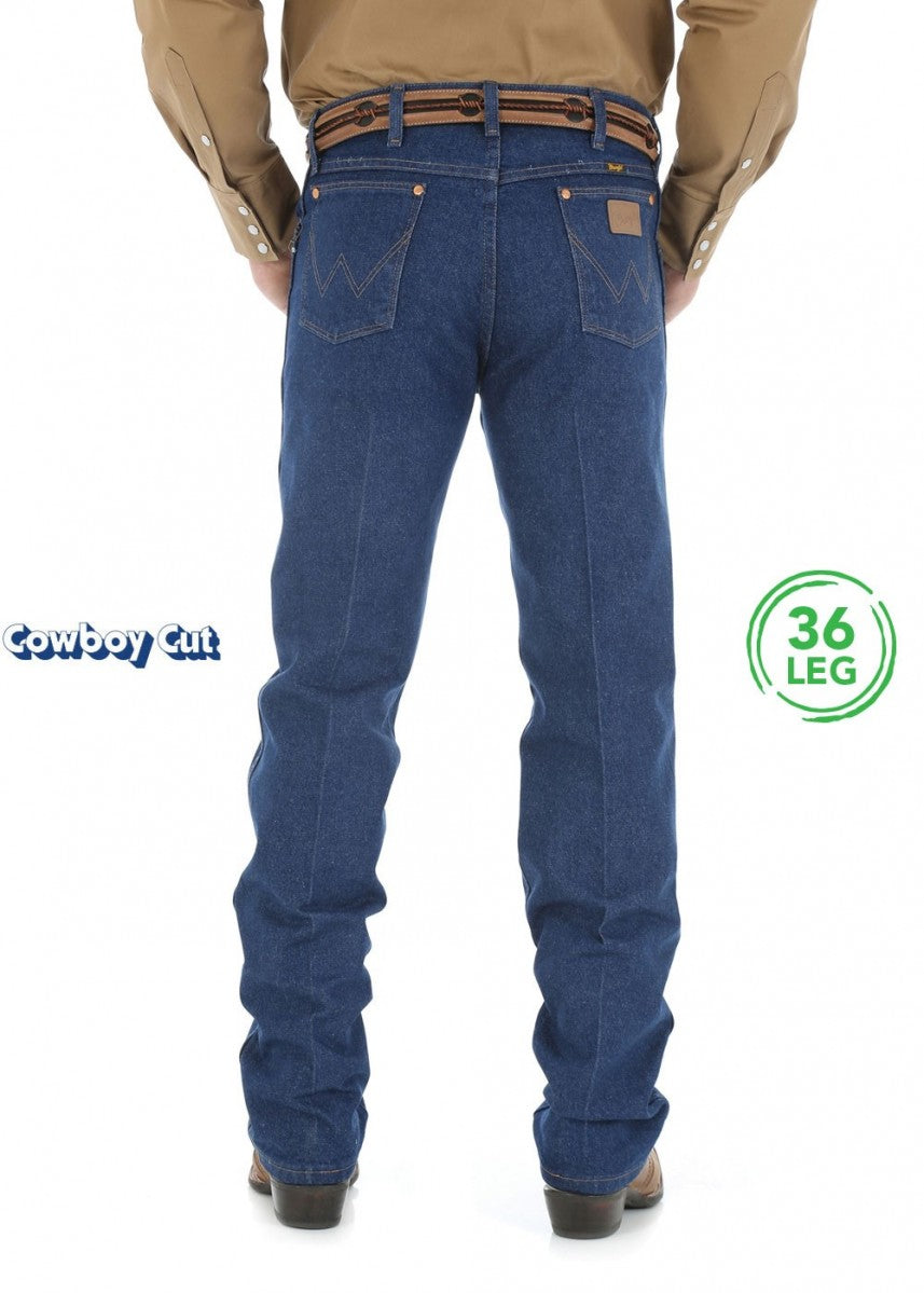 Wrangler Mens Cowboy Cut Original Fit Jean 38 LEG Prewashed