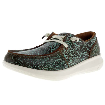 Ariat Womens Hilo Vintage Turq Floral Emboss
