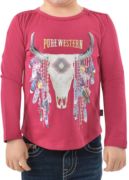 Pure Western Girls Lacey L/S Tee