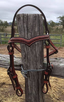 Top Rail Lether Bridle V with embossing