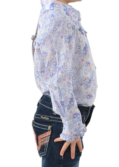Pure Western Girls Willow Frill L/S Shirt